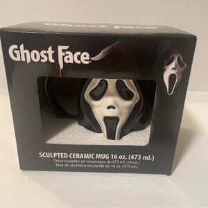 Scream Ghost Face 16 Oz Sculpted Ceramic Mug Bioworld Horror New